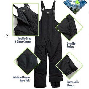 Men’s Snow Bib –Insulated Waterproof Snow Pants; Ski/Snowboard Overalls